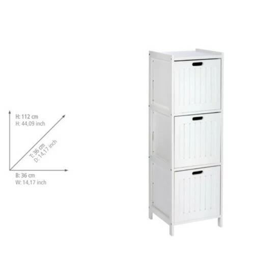 Wenko Regal Oslo 3 Schubladen, Echtholz 10 Wenko Regal Oslo 3 Schubladen, Echtholz – Bild 8