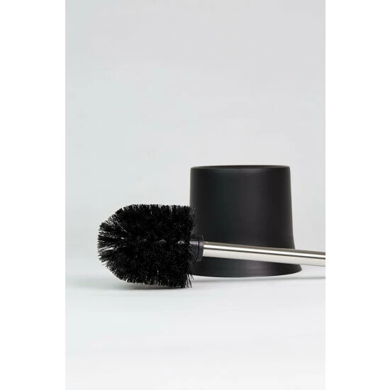 WENKO WC-Bürste Basic, Schwarz, Aus Mattiertem Kunststoff, Ø 14 X 38 Cm | Inkl. 2er Set Reinigungsschwämme Gratis 6 WENKO WC-Bürste Basic, Schwarz, Aus Mattiertem Kunststoff, Ø 14 X 38 Cm | Inkl. 2er Set Reinigungsschwämme Gratis – Bild 4