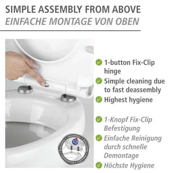 Wenko WC-Sitz Deep Sea, Duroplast, Embossed 5 Wenko WC-Sitz Deep Sea, Duroplast, Embossed – Bild 3