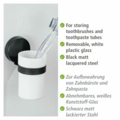 Wenko Static-Loc® Plus Zahnputzbecher Pavia Schwarz 12 Wenko Static-Loc® Plus Zahnputzbecher Pavia Schwarz -Günstiges Wenko Geschäft unnamed file 28094
