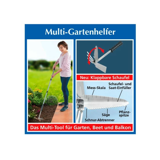 Wenko 7in1 Multi-Gartenhelfer, Mit Teleskopstiel 4 Wenko 7in1 Multi-Gartenhelfer, Mit Teleskopstiel – Bild 2