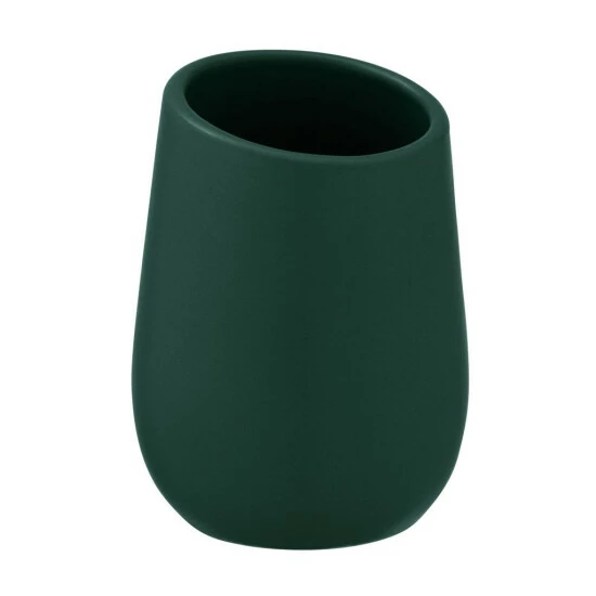 Wenko Zahnputzbecher Badi Dunkelgrün Keramik 3 Wenko Zahnputzbecher Badi Dunkelgrün Keramik