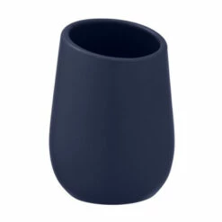 Wenko Zahnputzbecher Badi Dunkelblau Keramik
