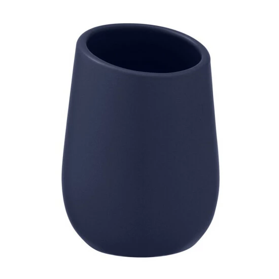 Wenko Zahnputzbecher Badi Dunkelblau Keramik 3 Wenko Zahnputzbecher Badi Dunkelblau Keramik