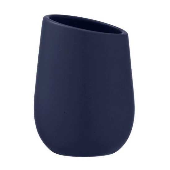 Wenko Zahnputzbecher Badi Dunkelblau Keramik 5 Wenko Zahnputzbecher Badi Dunkelblau Keramik – Bild 3