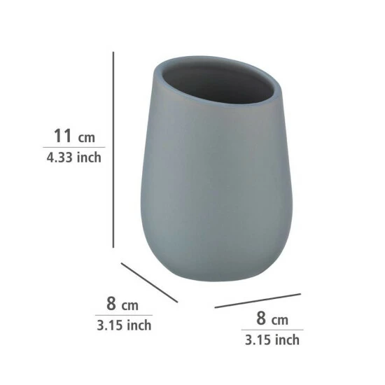 Wenko Zahnputzbecher Badi Dunkelblau Keramik 9 Wenko Zahnputzbecher Badi Dunkelblau Keramik – Bild 7