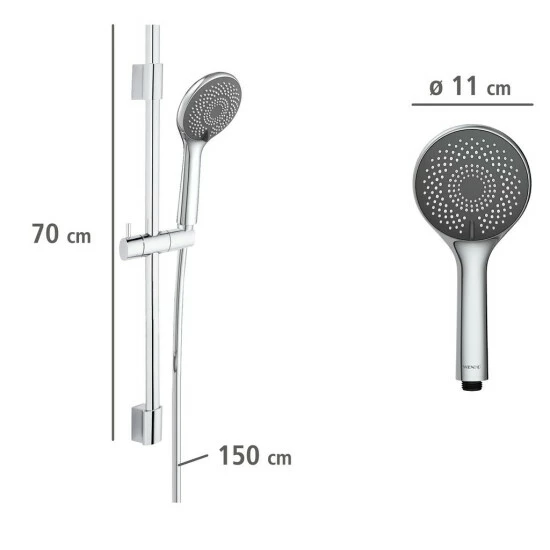 Wenko Brauseset Watersaving Chrom 14 Wenko Brauseset Watersaving Chrom – Bild 12