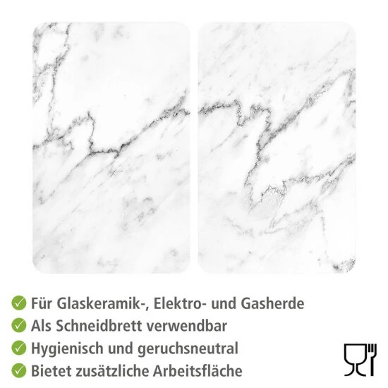 Wenko Herdabdeckplatte Universal Marmor 2er Set 9 Wenko Herdabdeckplatte Universal Marmor 2er Set – Bild 7