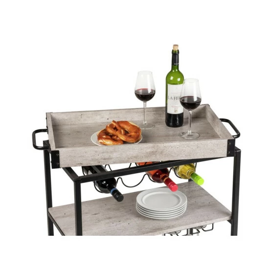 Wenko Küchenwagen Rustico Beton/Schwarz 8 Wenko Küchenwagen Rustico Beton/Schwarz – Bild 6