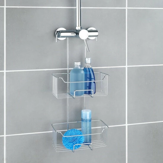 Wenko Thermostat-Dusch-Caddy Milo Edelstahl, 2 Etagen 10 Wenko Thermostat-Dusch-Caddy Milo Edelstahl, 2 Etagen – Bild 8