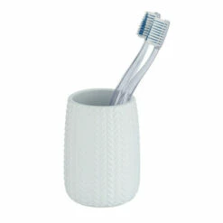 Wenko Zahnputzbecher Barinas Weiß Keramik