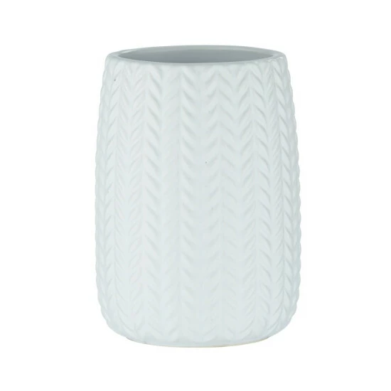 Wenko Zahnputzbecher Barinas Weiß Keramik 5 Wenko Zahnputzbecher Barinas Weiß Keramik – Bild 3