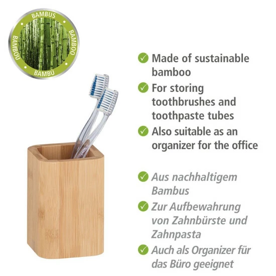 Wenko Zahnputzbecher Bambusa 4 Wenko Zahnputzbecher Bambusa – Bild 2