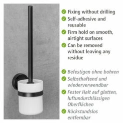 Wenko Static-Loc® Plus WC-Garnitur Pavia Schwarz -Günstiges Wenko Geschäft unnamed file 28693