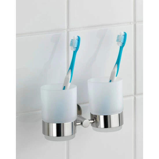 Wenko Zahnputzbecher Duo Bosio Edelstahl Glänzend 2er Set 6 Wenko Zahnputzbecher Duo Bosio Edelstahl Glänzend 2er Set – Bild 4