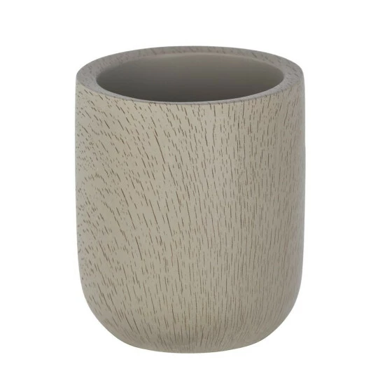 Wenko Zahnputzbecher Joy Taupe 2er Set 5 Wenko Zahnputzbecher Joy Taupe 2er Set – Bild 3