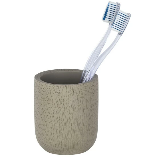 Wenko Zahnputzbecher Joy Taupe 2er Set 7 Wenko Zahnputzbecher Joy Taupe 2er Set – Bild 5