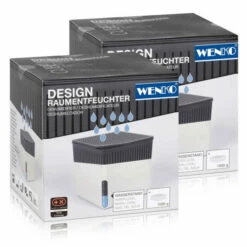 Wenko 50220100 Design Raumentfeuchter Cube 1000g - Weiß (2er Pack)