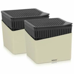 Wenko 50232100 Design Raumentfeuchter Cube 500g - Beige (2er Pack)