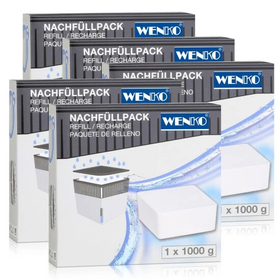 Wenko 50250100 Design Raumentfeuchter Cube Nachfüller 1000g (5er Pack) 3 Wenko 50250100 Design Raumentfeuchter Cube Nachfüller 1000g (5er Pack)
