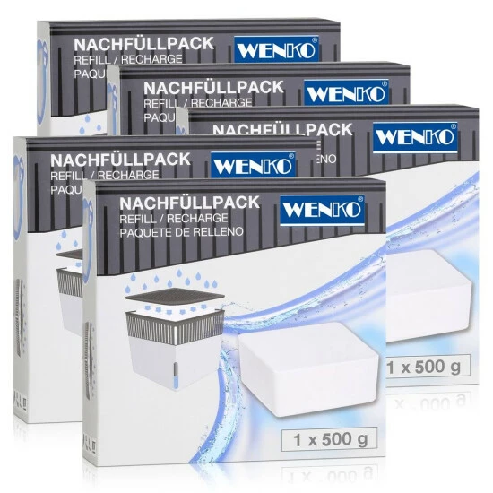 Wenko 50260100 Design Raumentfeuchter Cube Nachfüller 500g (5er Pack) 3 Wenko 50260100 Design Raumentfeuchter Cube Nachfüller 500g (5er Pack)