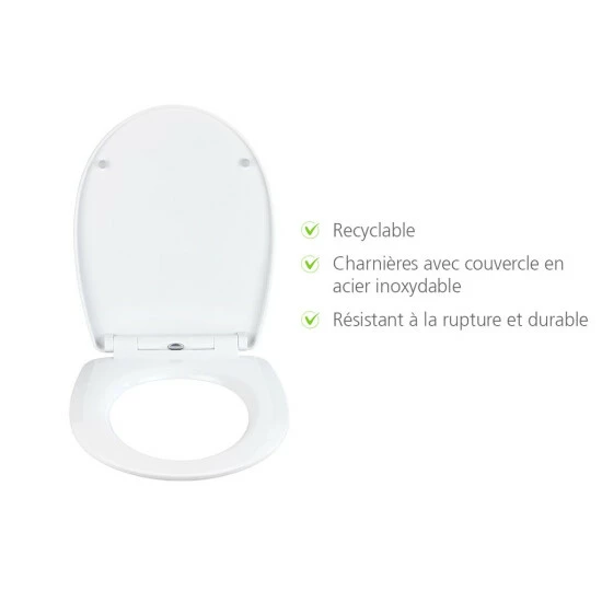 WENKO Toilettensitz Tavola Weiß, 38 X 45 Cm - WC-Sitz Mit Absenkautomatik (Easy Close) Und Komfortabler Fix Clip Befestigung 17 WENKO Toilettensitz Tavola Weiß, 38 X 45 Cm - WC-Sitz Mit Absenkautomatik (Easy Close) Und Komfortabler Fix Clip Befestigung – Bild 15