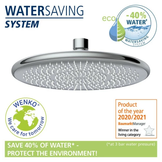 Wenko Regenduschkopf Watersaving Ø 22,5 Cm 4 Wenko Regenduschkopf Watersaving Ø 22,5 Cm – Bild 2