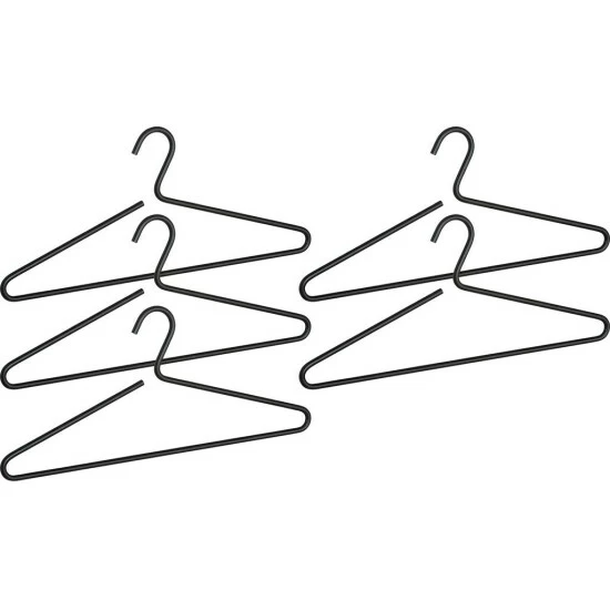 Wenko Kleiderbügel Lux Schwarz 5er Set 3 Wenko Kleiderbügel Lux Schwarz 5er Set