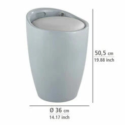 Wenko Hocker Candy Grey, Mit Wäschesack -Günstiges Wenko Geschäft unnamed file 29137