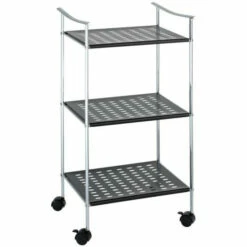 Wenko Badwagen Japan - 3 Ablagen, Chrom, 40.5 X 75.5 X 36.5 Cm; 20095100