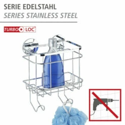 Wenko Turbo-Loc® Edelstahl Wandkorb Mit Haken -Günstiges Wenko Geschäft unnamed file 29328