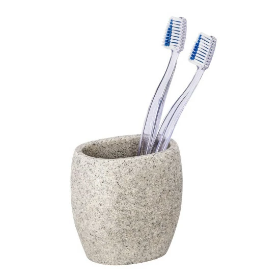 Wenko Zahnputzbecher Puro Hellgrau 4 Wenko Zahnputzbecher Puro Hellgrau – Bild 2