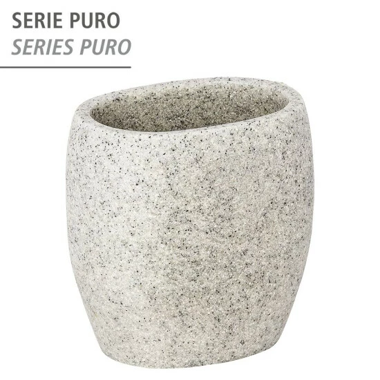 Wenko Zahnputzbecher Puro Hellgrau 7 Wenko Zahnputzbecher Puro Hellgrau – Bild 5