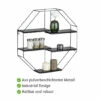 WENKO Wandregal Octagon Industrial Design, Wabenförmig, Schweberegal, Küchenregal, Modernes Regal Für Küche, Bad, Wohnzimmer Oder Flur, MDF, Metall, Vintage Look, 4 Böden, Etagen, 60 X 60 X 12cm -Günstiges Wenko Geschäft unnamed file 29433