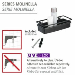 Wenko Wandablage Molinella Schwarz
