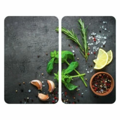 Wenko Herdabdeckplatten Universal Kräuter 2er Set