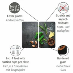 Wenko Herdabdeckplatten Universal Kräuter 2er Set -Günstiges Wenko Geschäft unnamed file 29464