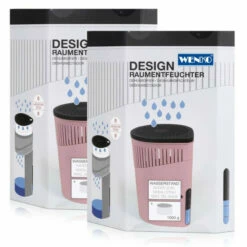 Wenko 50242100 Design Raumentfeuchter Drop 1000g - Rosa (2er Pack)