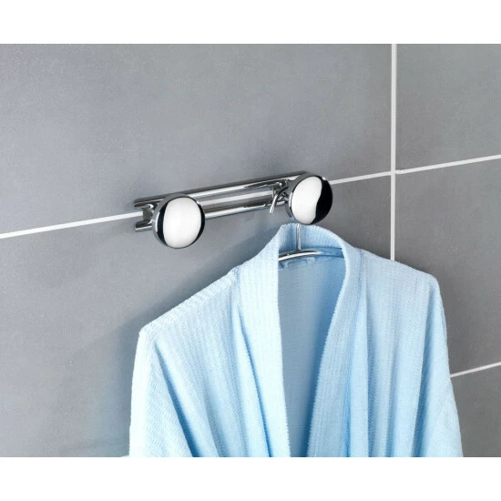 Wenko Hakenleiste Basic Mit 2 Haken Edelstahl 5 Wenko Hakenleiste Basic Mit 2 Haken Edelstahl – Bild 3