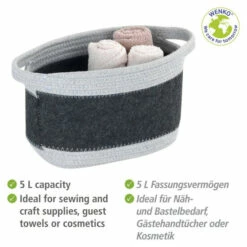 Wenko Filzkorb Bea Dunkelgrau M -Günstiges Wenko Geschäft unnamed file 29741