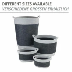 Wenko Filzkorb Bea Dunkelgrau M -Günstiges Wenko Geschäft unnamed file 29742