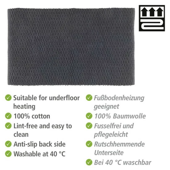 Wenko Badematte Mona Dunkelgrau 5 Wenko Badematte Mona Dunkelgrau – Bild 3