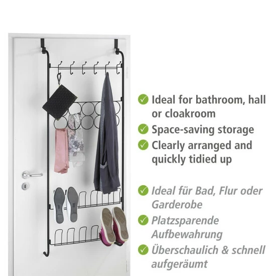 WENKO Tür-Organizer, Kleiderbügel Und Schuhhalter - WENKO 3 WENKO Tür-Organizer, Kleiderbügel Und Schuhhalter - WENKO