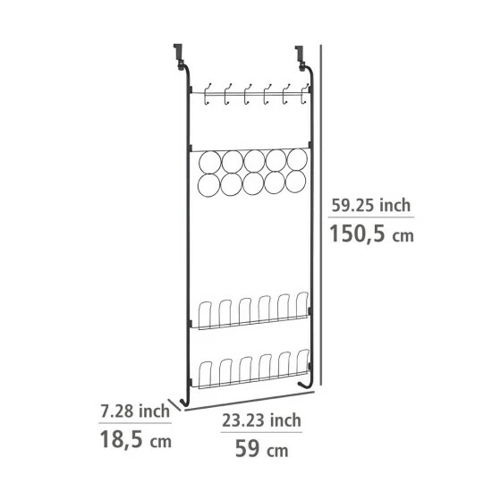 WENKO Tür-Organizer, Kleiderbügel Und Schuhhalter - WENKO 8 WENKO Tür-Organizer, Kleiderbügel Und Schuhhalter - WENKO – Bild 6