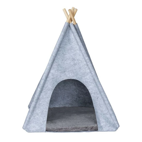 Wenko Filz-Tierbett Tipi Hellgrau 10 Wenko Filz-Tierbett Tipi Hellgrau – Bild 8