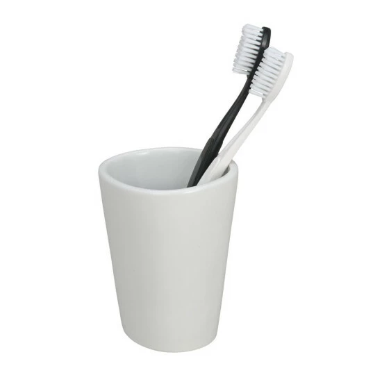 Wenko Zahnputzbecher Pebble Stone White 4 Wenko Zahnputzbecher Pebble Stone White – Bild 2