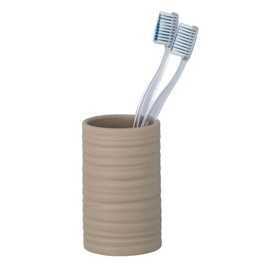 Wenko Zahnputzbecher Mila Sand Keramik 3 Wenko Zahnputzbecher Mila Sand Keramik
