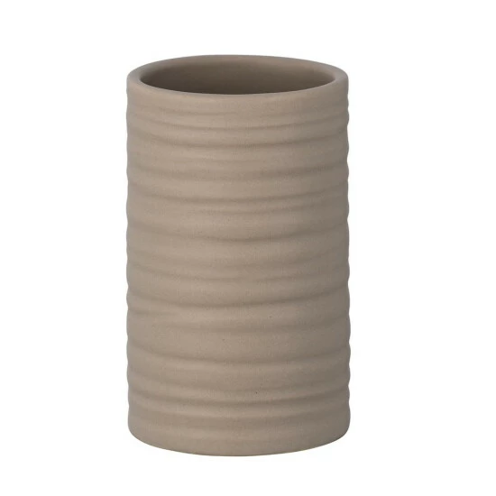 Wenko Zahnputzbecher Mila Sand Keramik 4 Wenko Zahnputzbecher Mila Sand Keramik – Bild 2