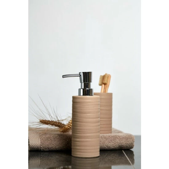 Wenko Zahnputzbecher Mila Sand Keramik 5 Wenko Zahnputzbecher Mila Sand Keramik – Bild 3