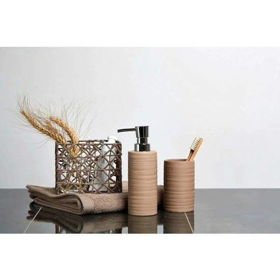 Wenko Zahnputzbecher Mila Sand Keramik 7 Wenko Zahnputzbecher Mila Sand Keramik – Bild 5